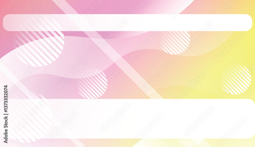Fototapeta premium Template Landing Page With Wave Geometric Shape, Lines, Circle. For Design, Presentation, Business. Vector Illustration with Color Gradient.