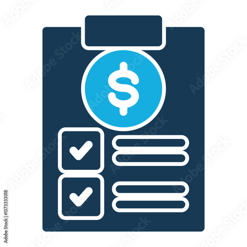 Invoice Icon Duo Tone Style for Project Management Pack Icon Themes