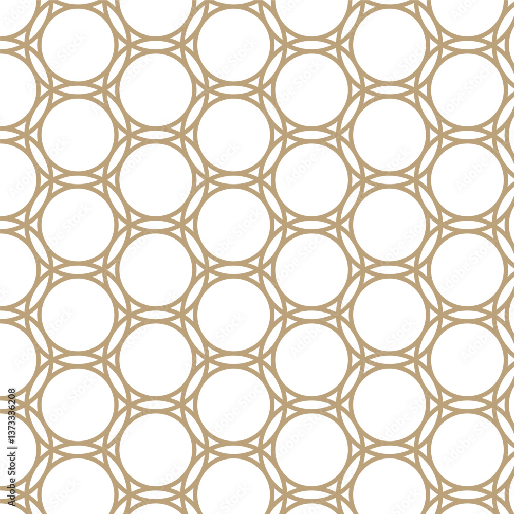 Fototapeta premium 重なる二重円の背景素材 スウォッチ対応 ゴールド
