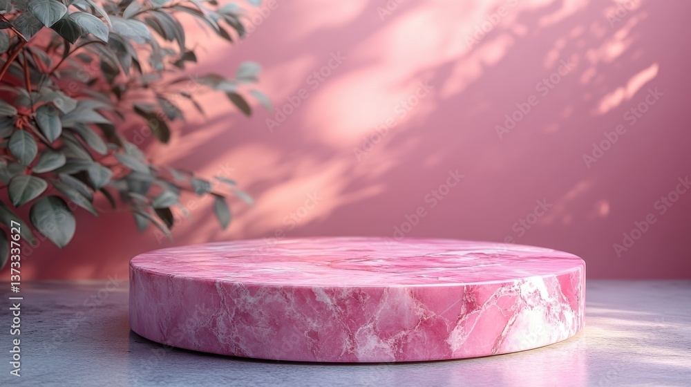 podium pedestal pink marble pattern for product display isolated,cartoon illustration style podium pedestal pink marble pattern for product display isolated,cartoon illustration style
