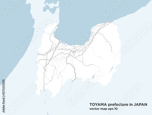 日本の富山県のシンプルなロードマップ