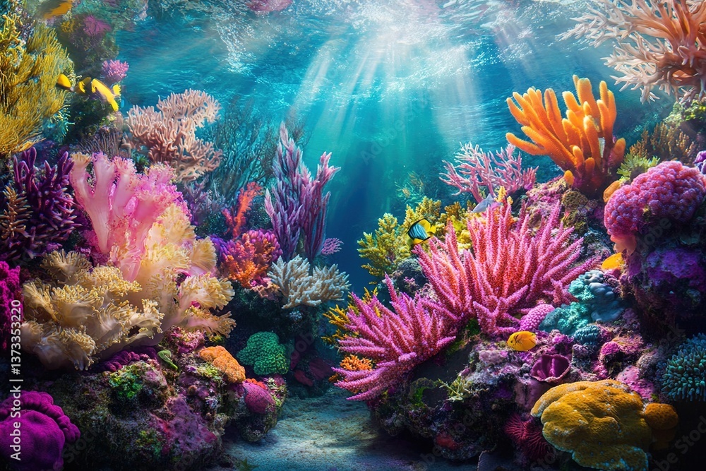 mesmerizing beauty of underwater ecosystems is showcased in intricate and colorful world of a coral reef where various coral species and aquatic creatures coexist in awe-inspiring harmony mesmerizing beauty of underwater ecosystems is showcased in intricate and colorful world of a coral reef where various coral species and aquatic creatures coexist in awe-inspiring harmony