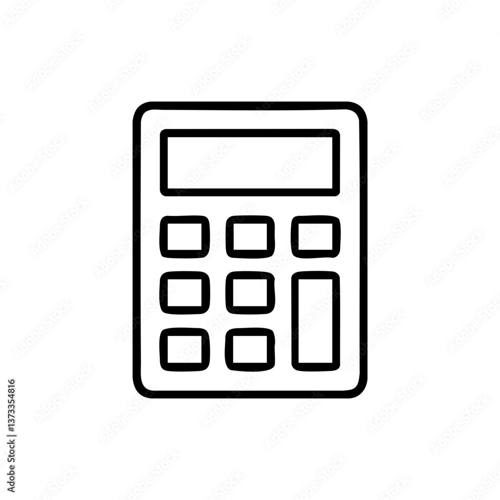 Calculator Line Icon for Finance and Math Calculator Line Icon for Finance and Math