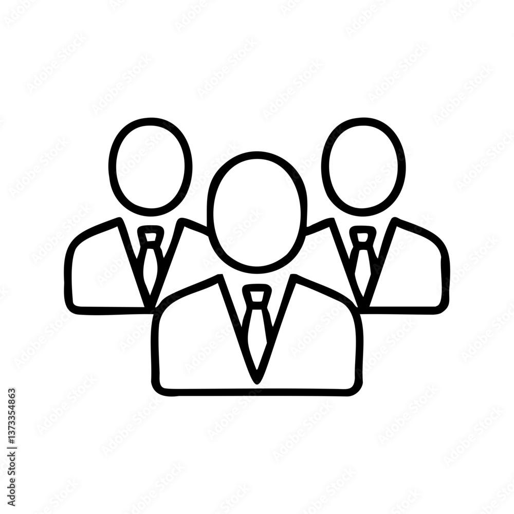 Teamwork and Leadership Business Icon Graphic Teamwork and Leadership Business Icon Graphic