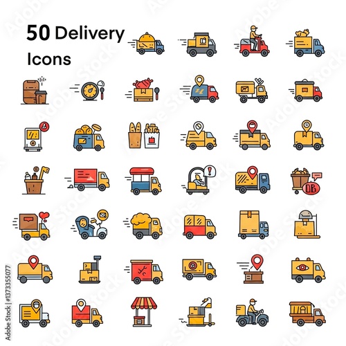 Set of delivery icons.