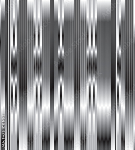 Metal texture in the form of vertical different stripes with imitation of narrow mechanisms recessed into the wall.