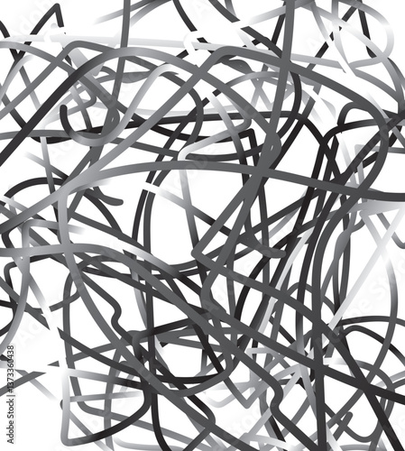 Art with metallic tangled wires or lines