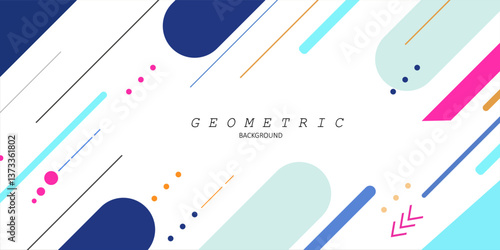 Flat geometric background vector design in eps 10