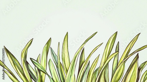 Vibrant Green Plant Leaves with Soft Background for Creative Projects