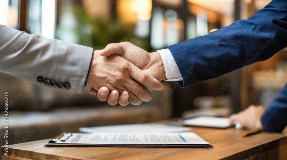 Agent presenting a contract to a buyer or seller. Agent presenting a contract to a buyer or seller.