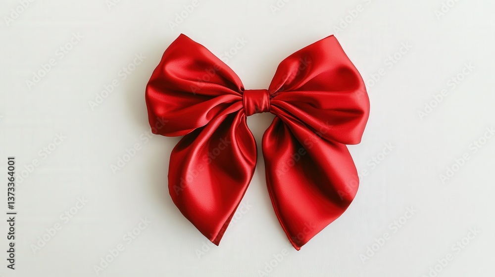 satin ribbon, positioned boldly against a white backdrop for festive charm satin ribbon, positioned boldly against a white backdrop for festive charm