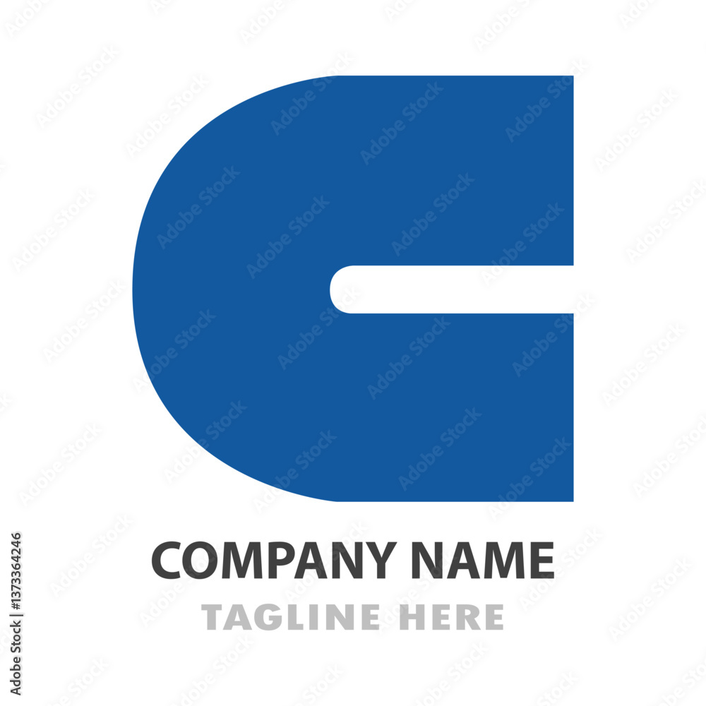 Modern, simple logo design with a clean, geometric shape