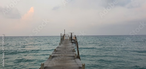 pier in the fog