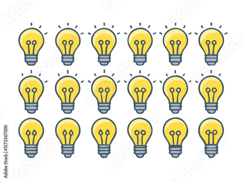 Light bulb icon representing an idea concept and innovation