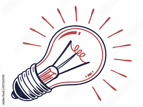Light bulb idea concept with icon symbolizing creativity and inspiration