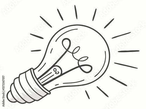 Light bulb idea concept with icon symbolizing creativity and inspiration
