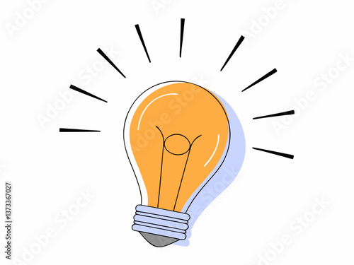 Light bulb idea concept with icon symbolizing creativity and inspiration