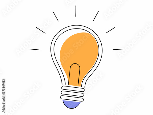 Light bulb idea concept with icon symbolizing creativity and inspiration