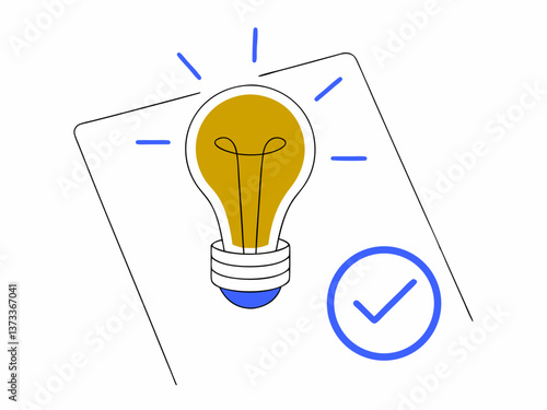 Light bulb idea concept with icon symbolizing creativity and inspiration