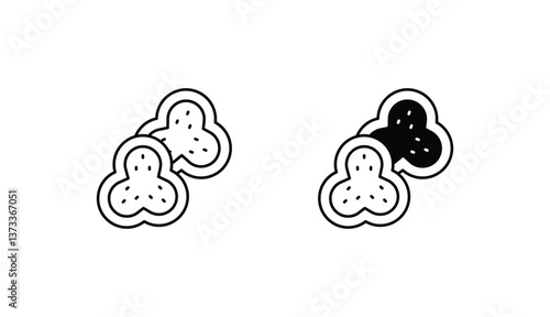 Pepper Slice icon design with white background stock illustration