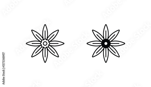 Anise icon design with white background stock illustration