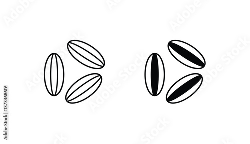 Cumin icon design with white background stock illustration