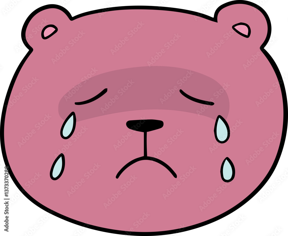Illustration of bear crying
Illustration of bear crying