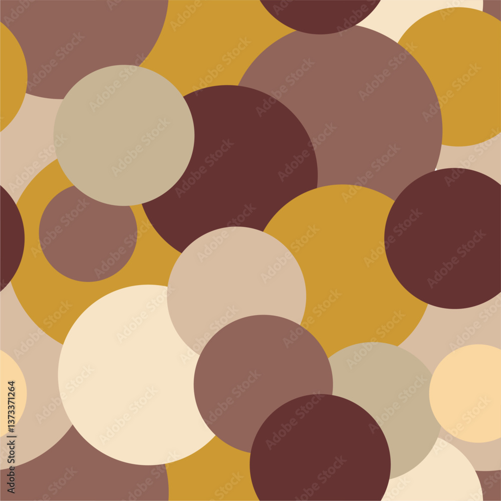 Seamless pattern with polka dot circles vector artistic print for textile paper decor wallpaper background endless creative art	
