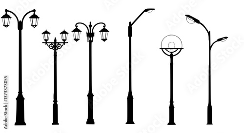 Iron lighting pole
