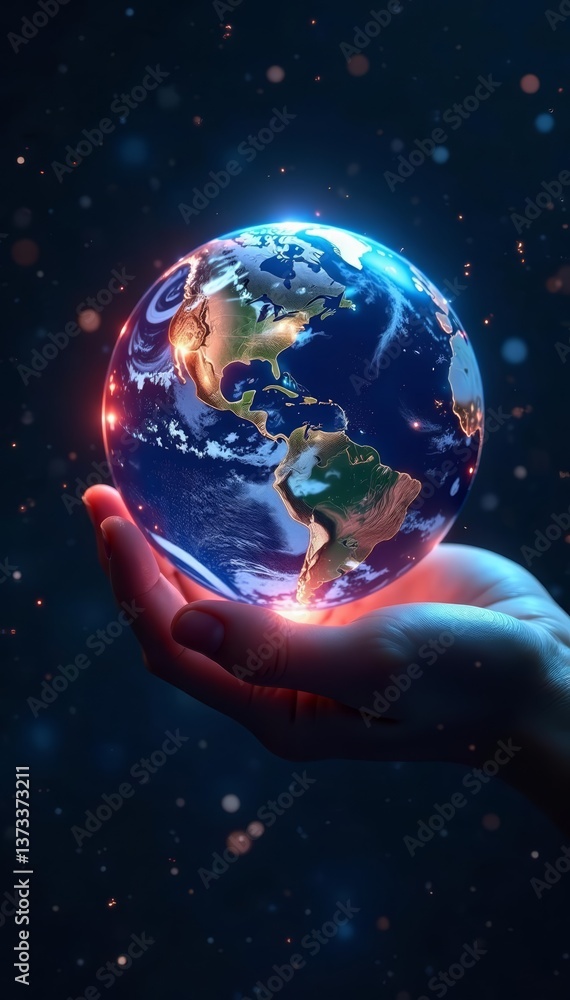 Creative visualization of digital diagram with planet hologram for fintech solutions, innovation, financial Creative visualization of digital diagram with planet hologram for fintech solutions, innovation, financial