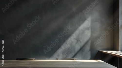 A conceptual image of a teacher welcoming students back to school in a classroom, with soft lighting and a minimalist dark backdrop for contrast.