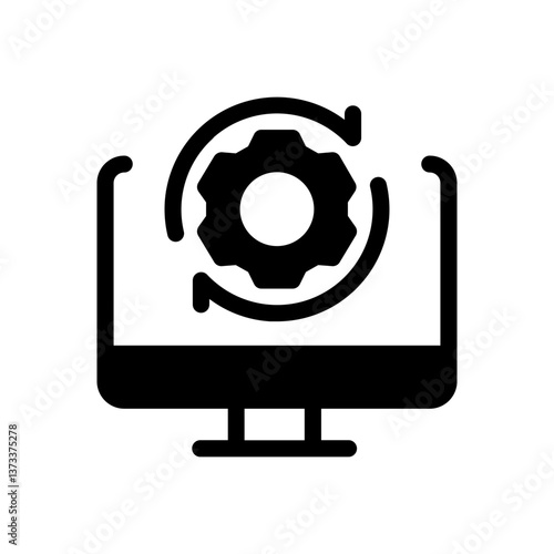 System update icon vector