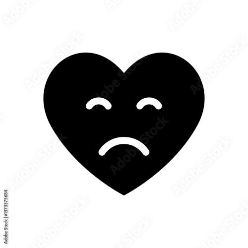 heartbreak icon, broken heart symbol