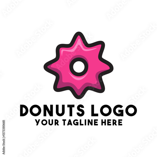 Pink Donut Logo Design