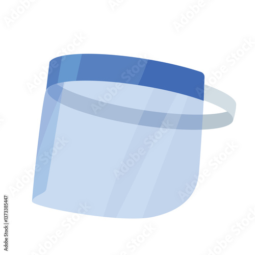 Medical face mask shield for virus protection individual hygiene vector flat illustration