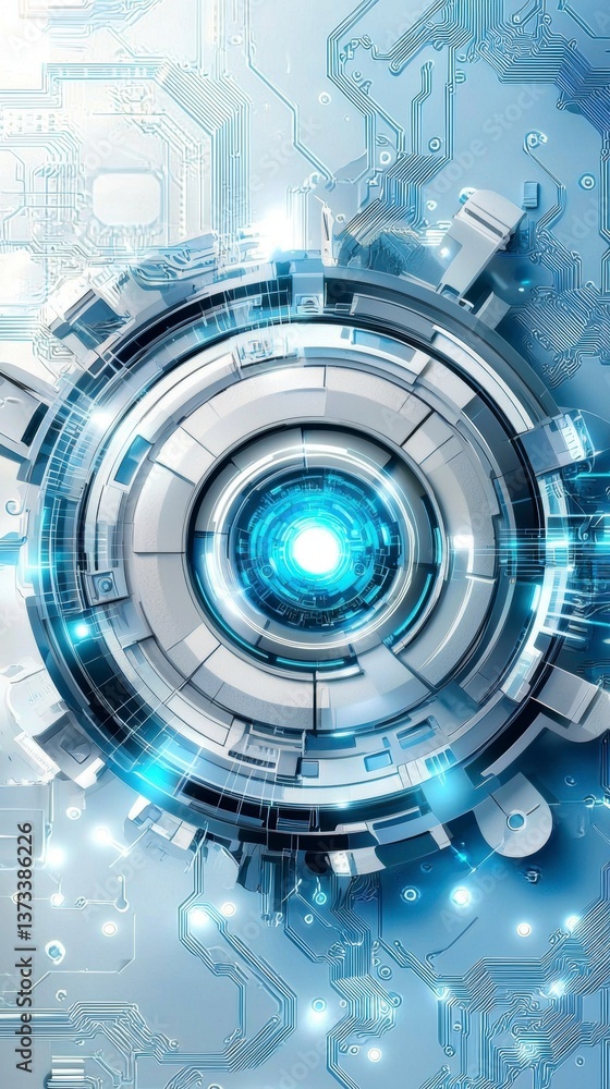 Futuristic Technology Hub. Futuristic Technology Hub.