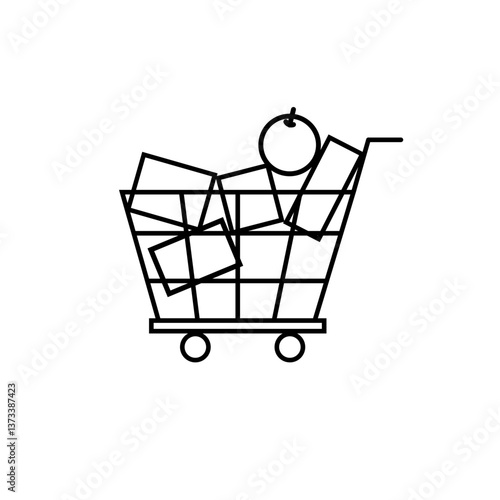 商品の入った買い物カートのアイコン