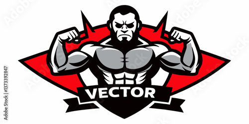 vector fitness body building logo