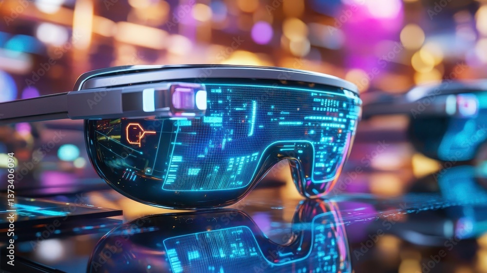 Futuristic AR Glasses, Hologram Display - Metaverse Futuristic AR Glasses, Hologram Display - Metaverse