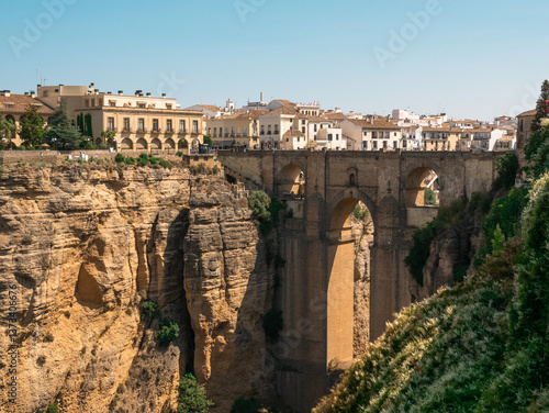 Puente Nuevo and the Whitewashed Houses of Ronda, Spain – A Picturesque Landscape
