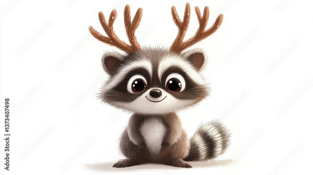 Fototapeta premium Cute Animal with Antlers