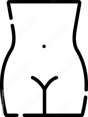 vagina Illustration on a white background.