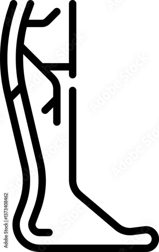varicose veins Illustration on a white background.