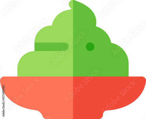 wasabi Illustration on a white background.