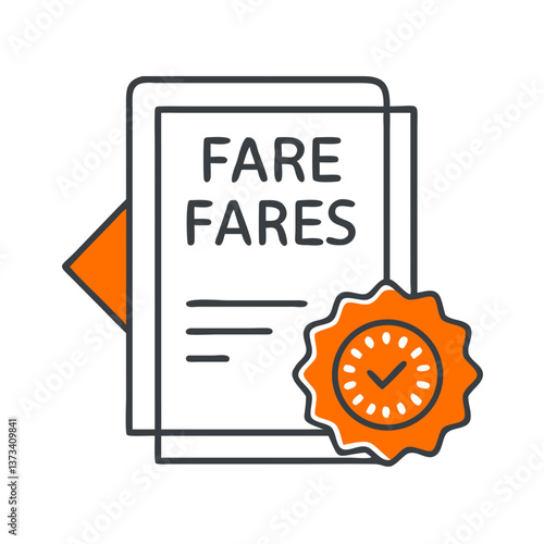 Fare Information Document with Certification Seal Design  