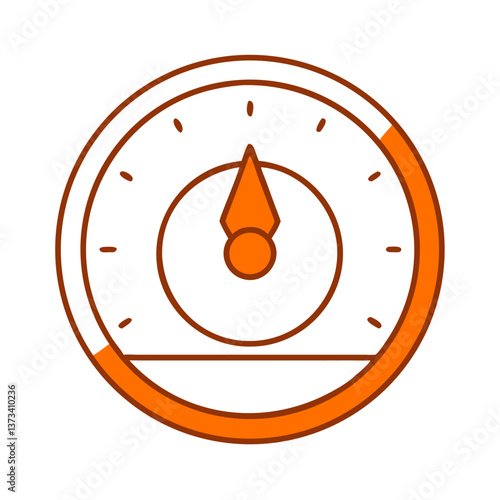 Oven Timer Icon in Orange Design  