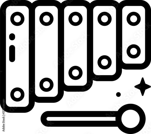 xylophone Illustration on a white background.