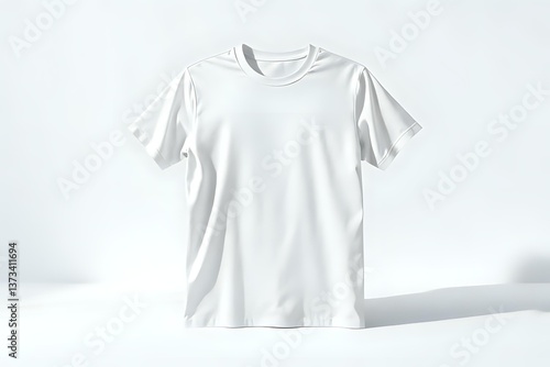 white t shirt isolated on white background