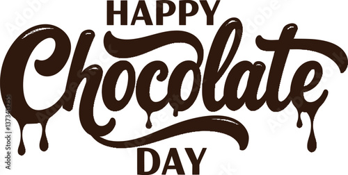 Happy Chocolate Day greeting card design