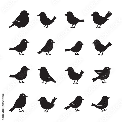 Minimalist Bird Icons - Vector Set
